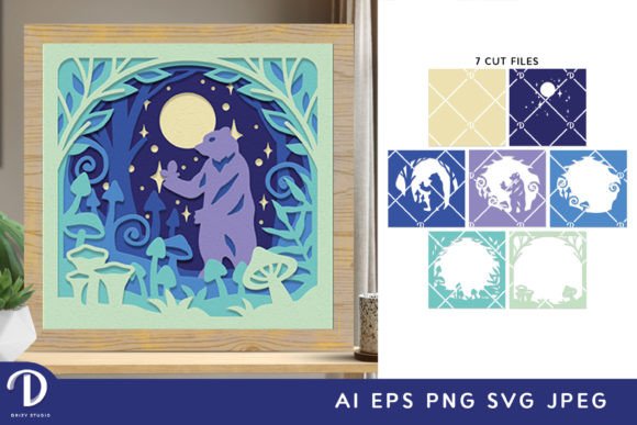 Download Bear in Fairytale Forest 3D Shadow Box - Fairytale Collection