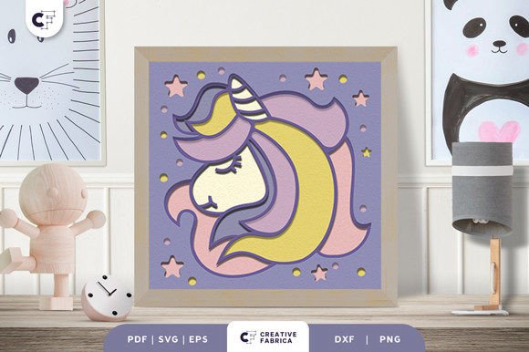 Download Unicorn Fairytale 3D Shadow Box SVG - Fairytale Collection