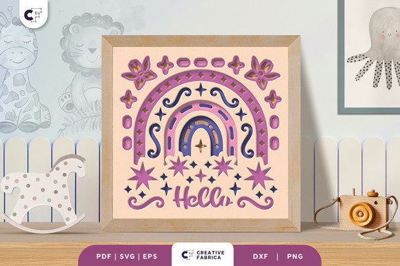 Download Baby Nursery Room 3D Layered Paper Cut - Premium Resources