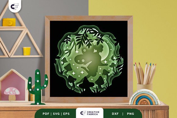 Download Fairytale 3D Shadow Box Paper Cut SVG - Fairytale Collection