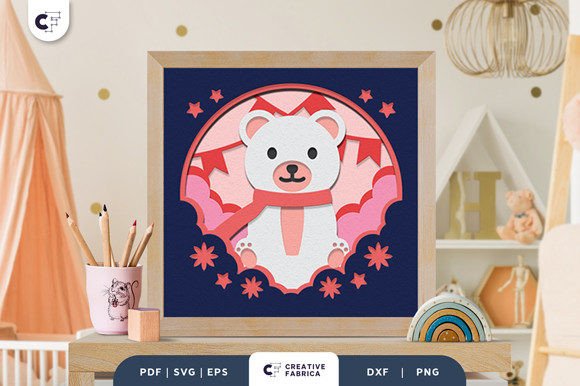 Download Baby Polar Bear Nursery Room 3D SVG - Premium Bundle